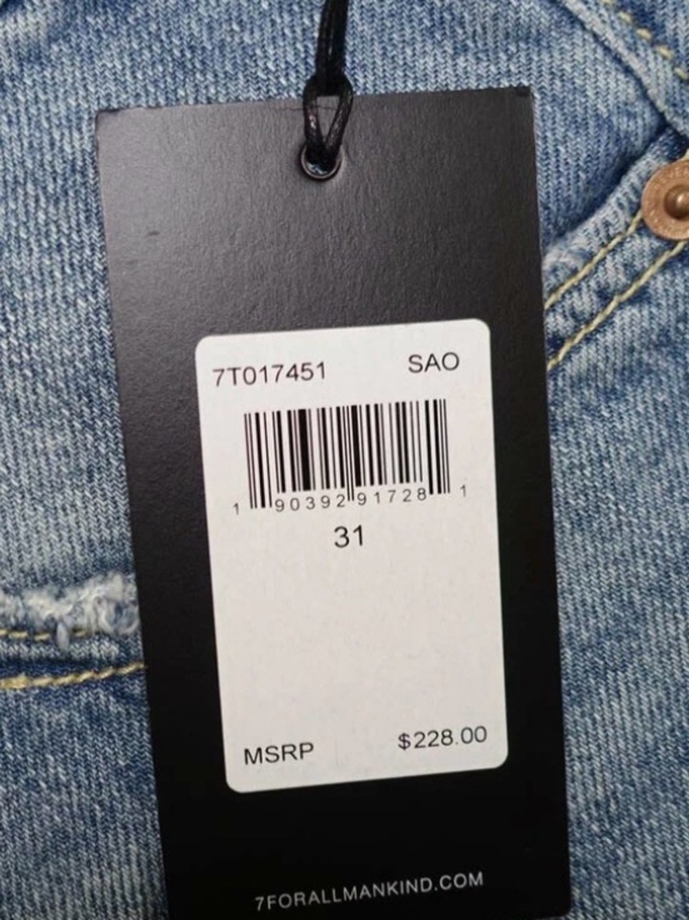7 For All Mankind Men's The Stacked Skinny Jeans - Picture 5 of 8